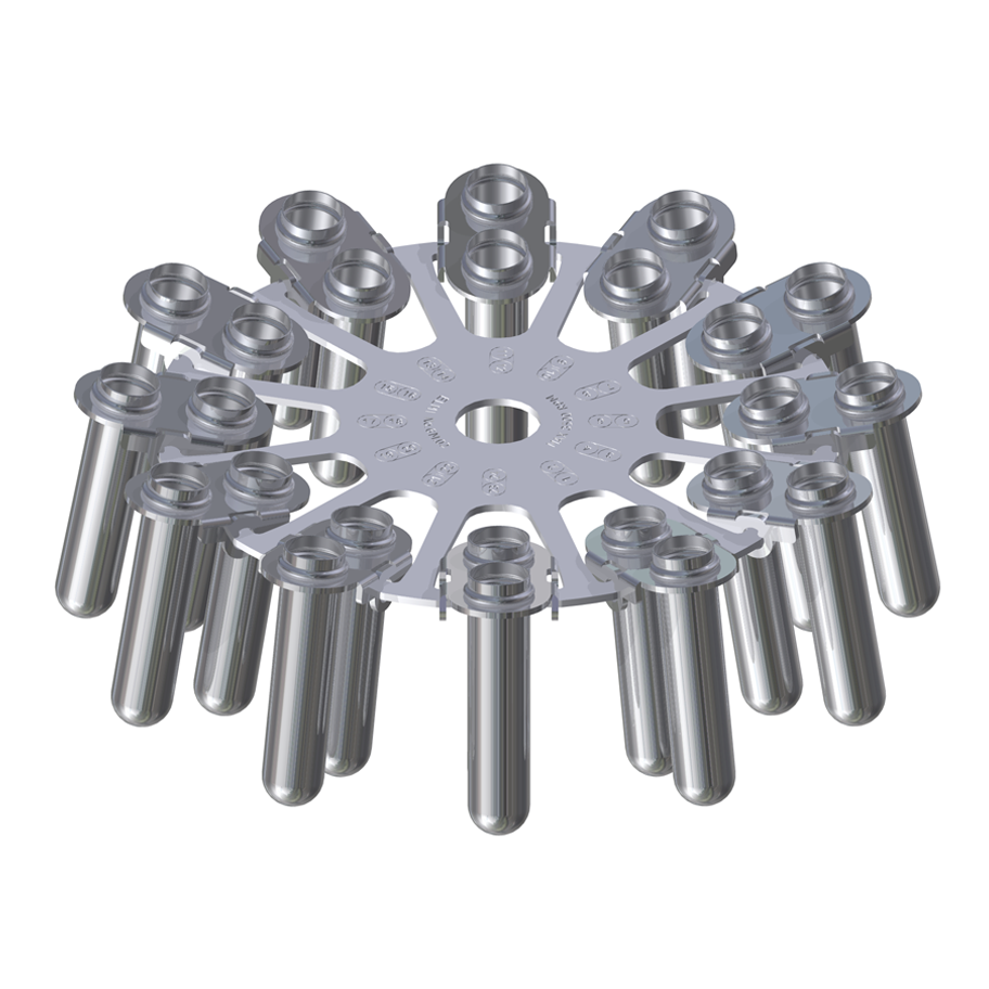 Rotor 6M.02 - 24 x 15ml Test Tubes - Steel adapters included